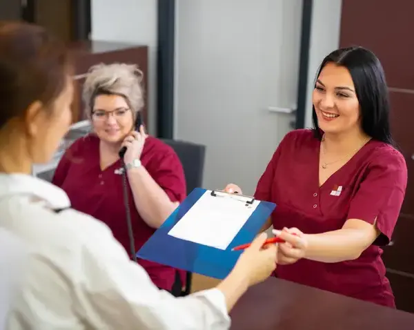 Empfang der Zahnarztpraxis im Kronprinzenkarree Berlin